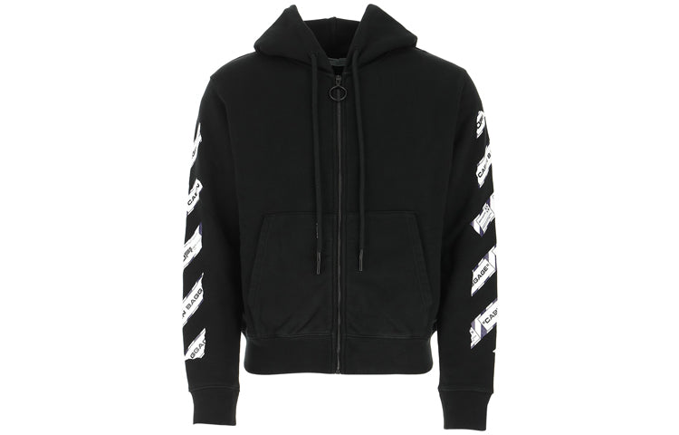 Men's Off-White Alphabet Arrow Zipper Black OMBE001S20E300031088