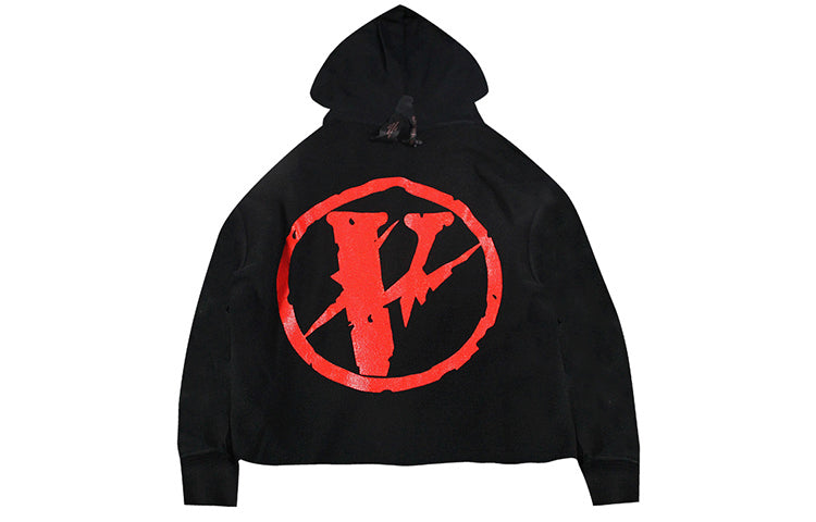VLONE x Fragment Design Unisex Logo Sweatshirt Black/Red VLHD17FW006
