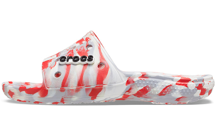 Crocs Classic Clog Marble Beach Unisex Red White Slippers 'Red White' 206879-884