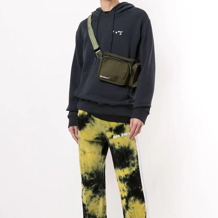 Off-White Logo Printing Hooded Pullover Men Black OMBB034F20FLE0014501