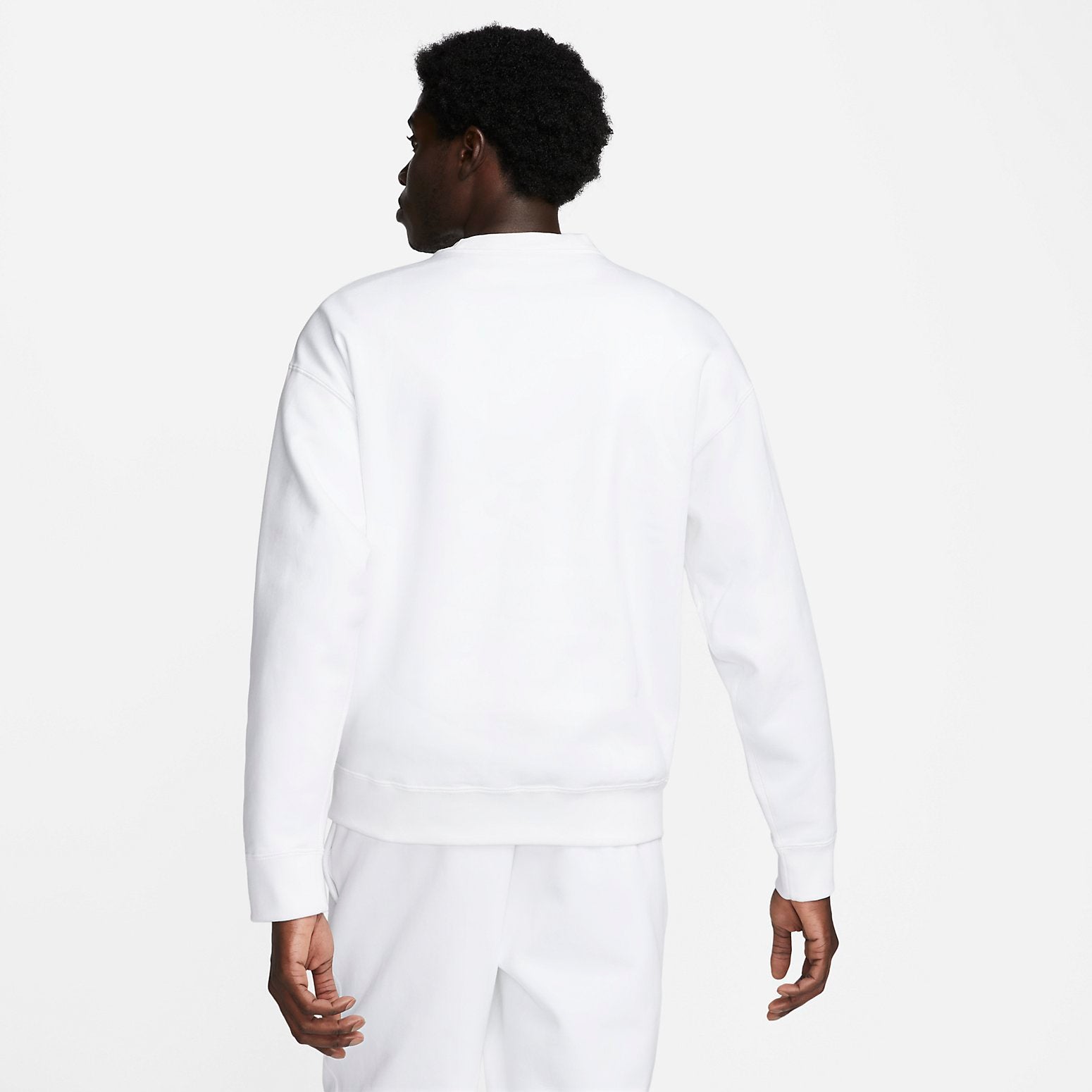 Nike Solo Swoosh Fleece Crew Sweatshirt 'White' DX1361-100