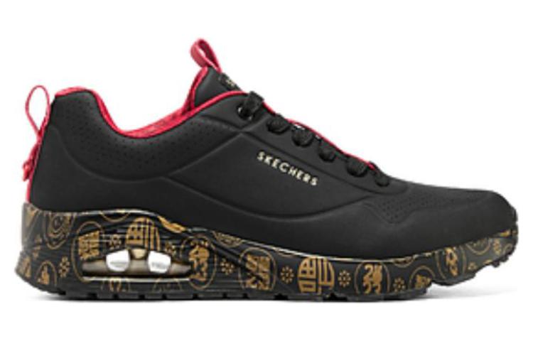 Skechers Year of the Rabbit Uno Celebrat-Airy Athletic Sneakers 'Black Red' 894185-BKRD