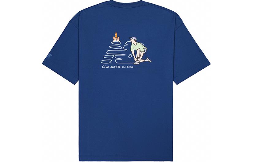 New Balance Graphic T-Shirt Asia Sizing 'Blue' NEE26041-DIG