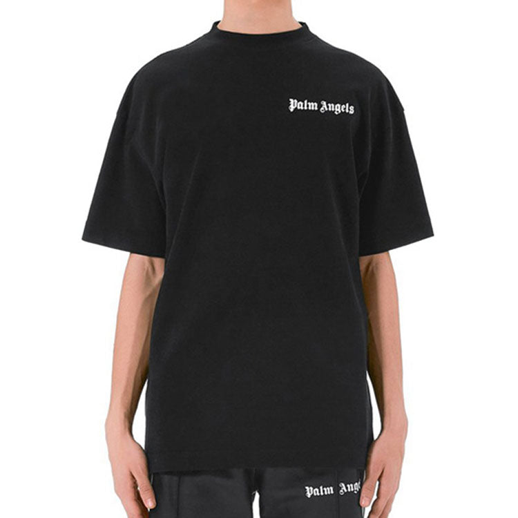 Men's PALM ANGELS Alphabet Printing Short Sleeve Black PMAA001S194130081001