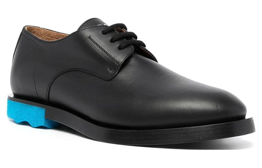 Off-White Contrasting-Sole Derby Shoes 'Black Blue' OMIF008F21LEA0011045