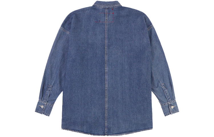 Levis lapel Asymmetric Pocket Denim Shirt Blue A0155-0000