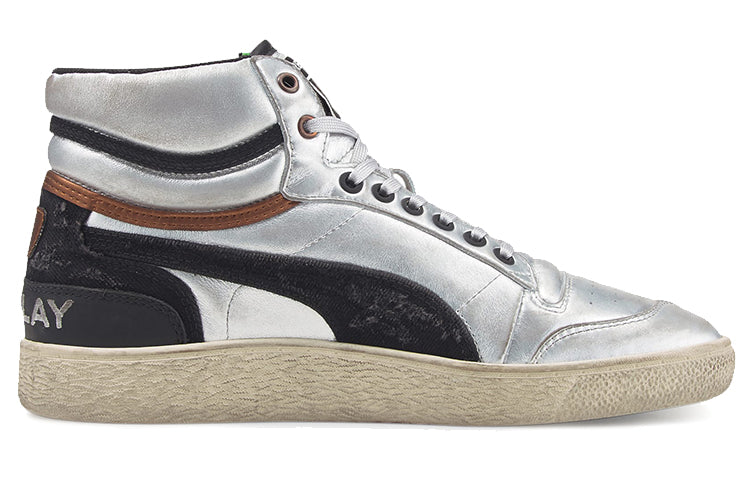 PUMA Ralph Sampson Retro Skateboarding Shoes Silver Unisex 383992-01