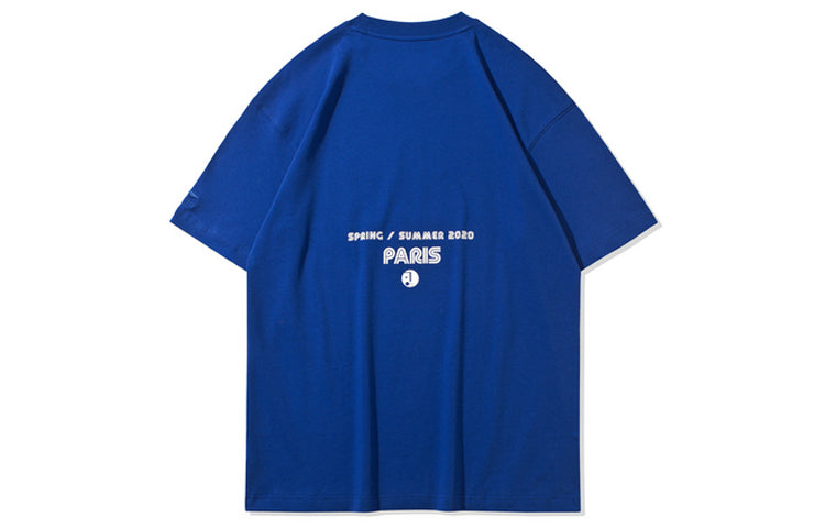 Li-Ning Paris fashion week SS20 Series Short Sleeve Navy Blue AHSQ115-3