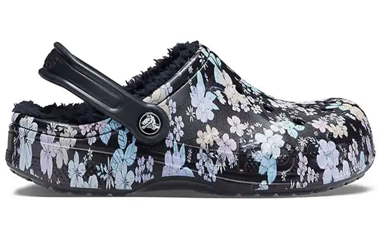 (WMNS) Crocs Baya Lined Clogs 'Black White' 205975-0CV