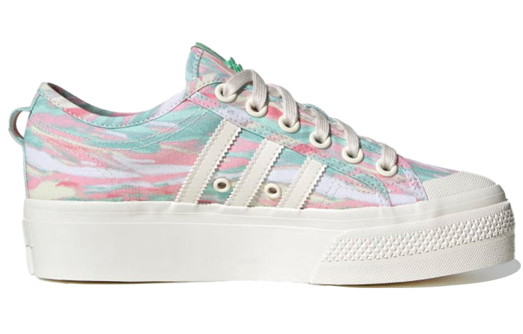 (WMNS) adidas Nizza Platform 'Pink Frozen Green' GW0166