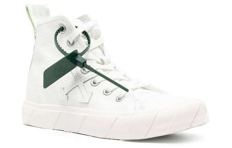 (WMNS) Off-White Vulcanised High-Top Sneaker 'White Green' OWIA195F22LEA0010101