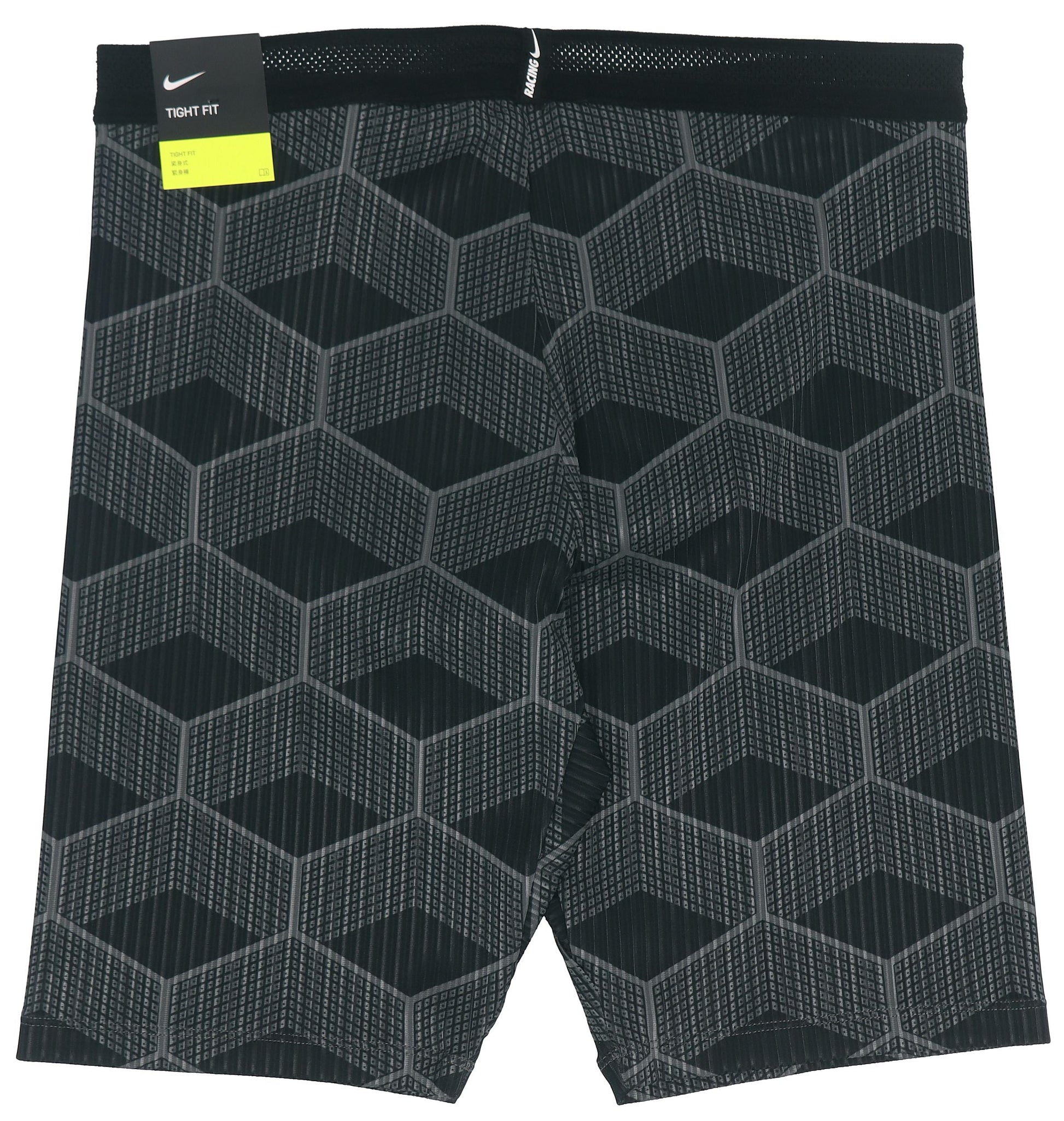 Men's Nike Team Kenya Aeroswift Logo Tight Contrasting Colors Shorts Black CV0374-068