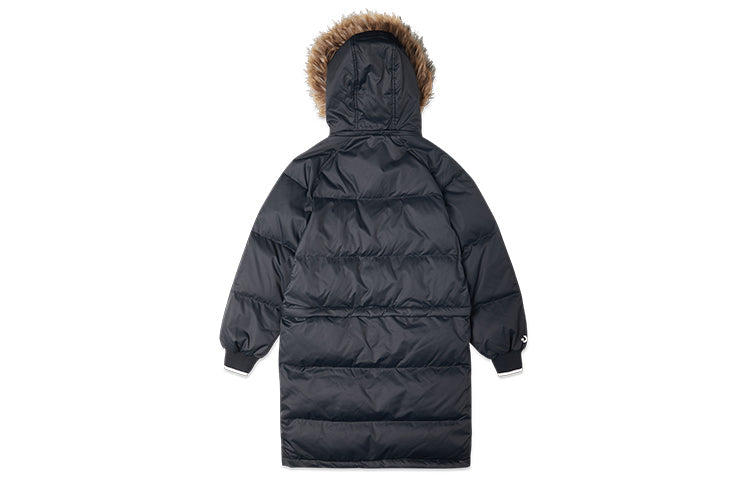 (WMNS) Converse Convertible Long Down Jacket Asia Sizing 'Black' 10020023-A02