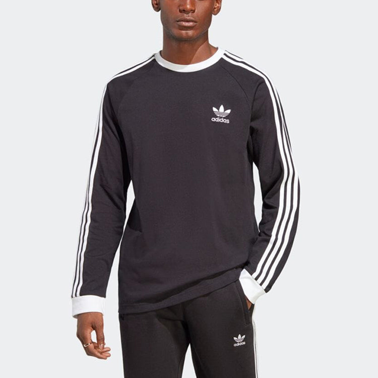 adidas Adicolor Classics 3-Stripes Long Sleeve Tee 'Black' IA4877