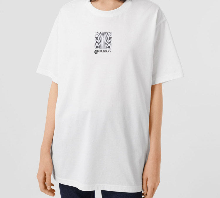 Burberry Unisex Printing Short Sleeve White 80307721