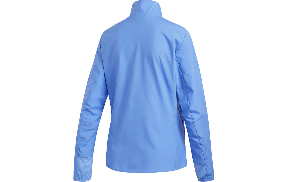 (WMNS) adidas Own The Run Jkt Exercise Breathable Windproof Self-Fitting Blue DZ2250