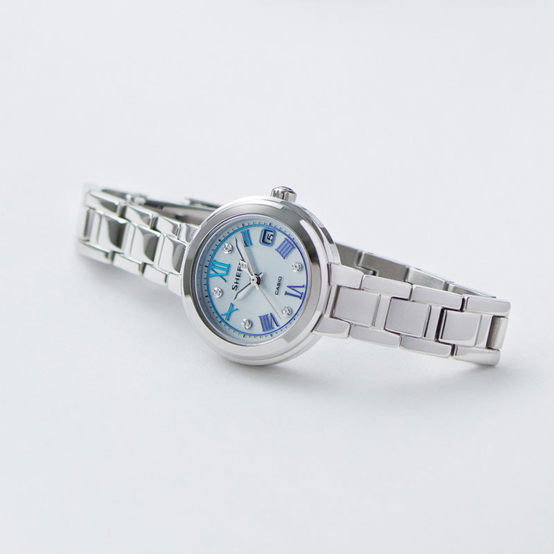 CASIO SHEEN Series Fashiones Silver Waterproof Blue Analog SHS-4523D-7AUPR