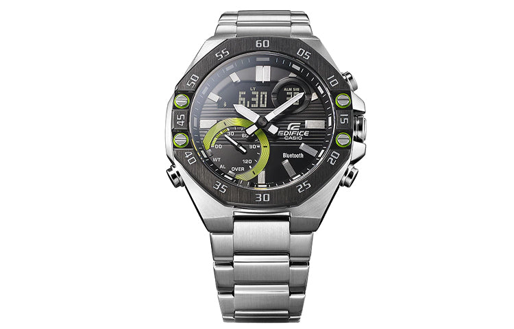 CASIO EDIFICE Waterproof Sports Mens Silver Analog ECB-10DB-1A