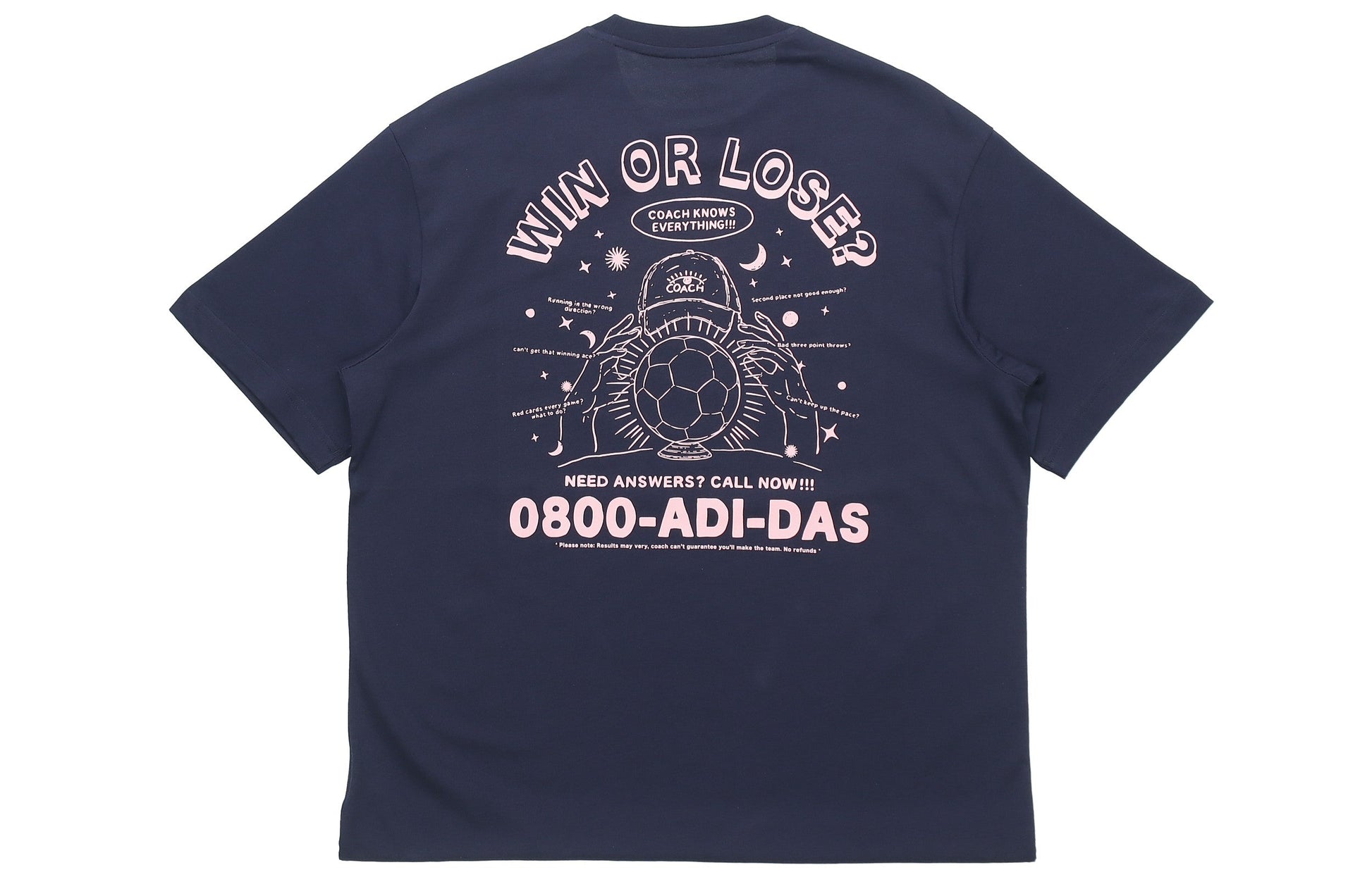 adidas Psychic Coach M Funny Printing Sports Stylish Short Sleeve Blue GN8184