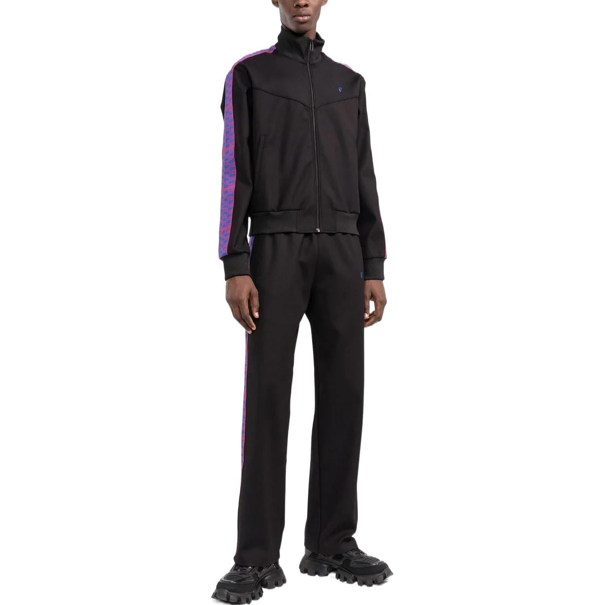 Men's Off-White SS22 Side Zipper Stand Collar Sports Jacket Black OMBD038S22FAB0011025