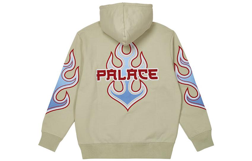 Palace Flame Zip Hoodie 'Olivegreen' P23CS104