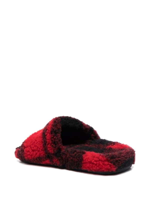 (WMNS) Balenciaga Furry Slides 'Fake Fur Red Black' 654261W2F21