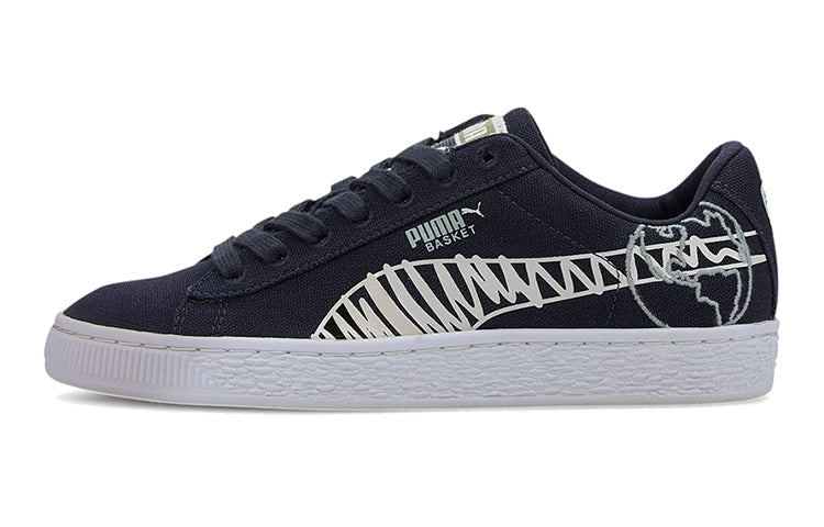 (GS) PUMA Basket Canvas Winter 'Time 4 Change - Peacoat' 374300-02