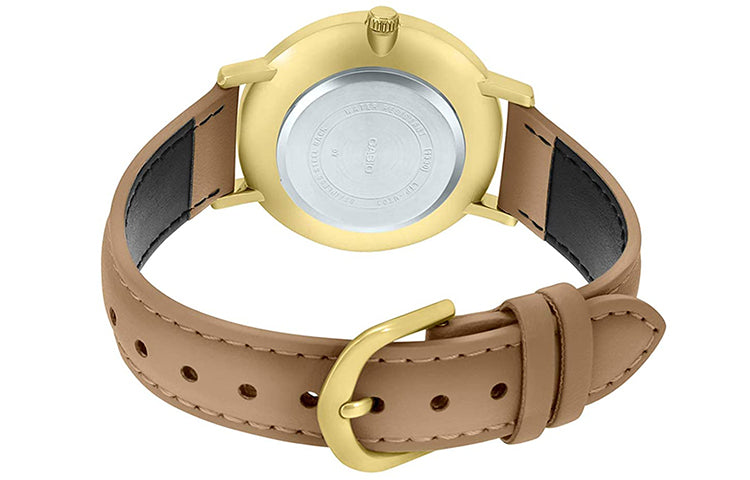 CASIO DRESS Minimalistic Business quartz Watch Brown Analog LTP-VT01GL-7B