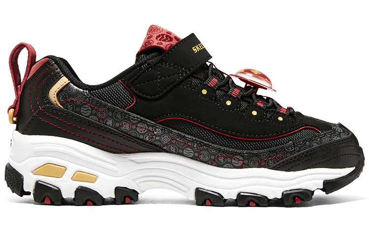 (GS) Skechers D'lites Sneakers 'Black Red' 319504L-BKRD