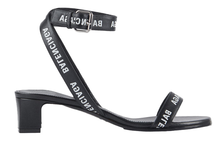 (WMNS) Balenciaga Round Cowhide Sandals Black 612093WBAE11090