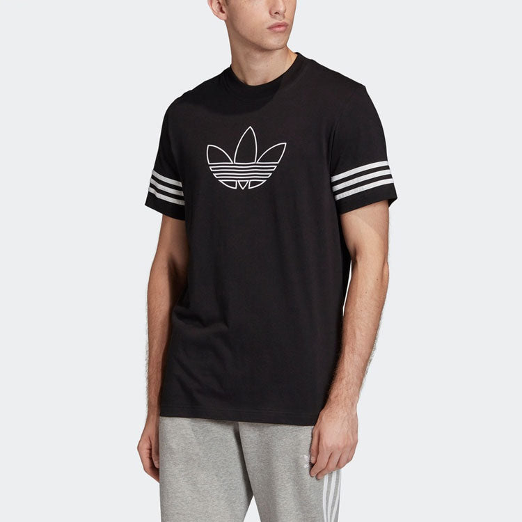 adidas originals Outline Tee Logo Short Sleeve Black FM3897