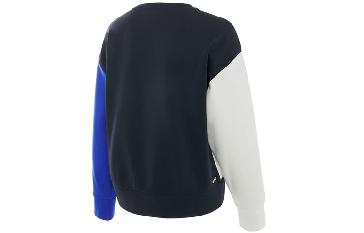 (WMNS) New Balance Colorblock Pullover Round Neck Hoodie Blue AWT03146-CO