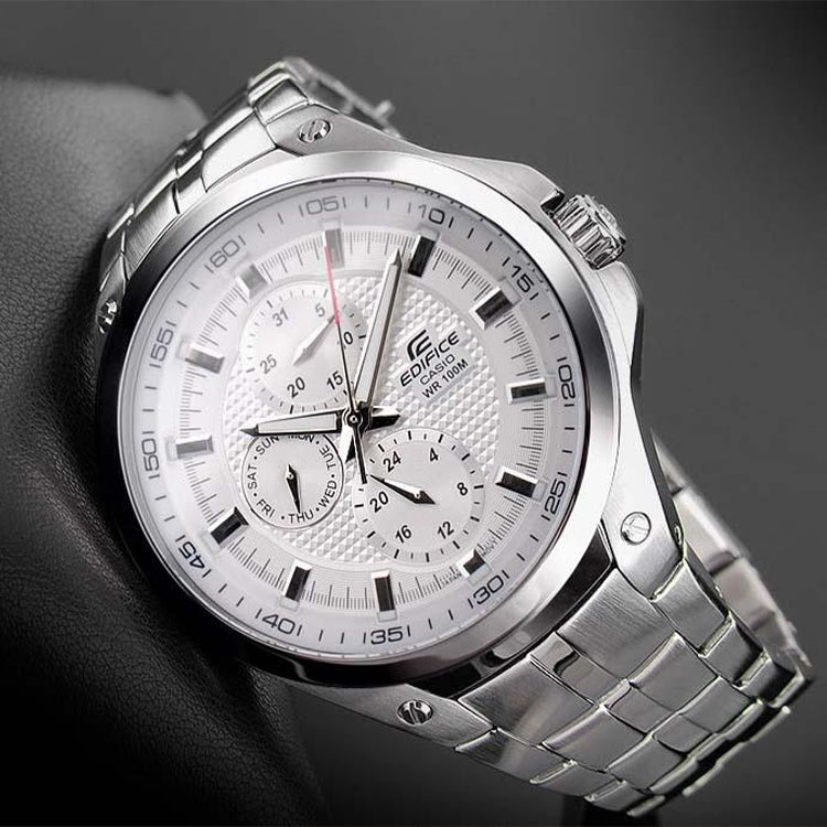 CASIO EDIFICESeries Men'ses Silver/Grey Mens SilverGray Analog EF-326D-7AV