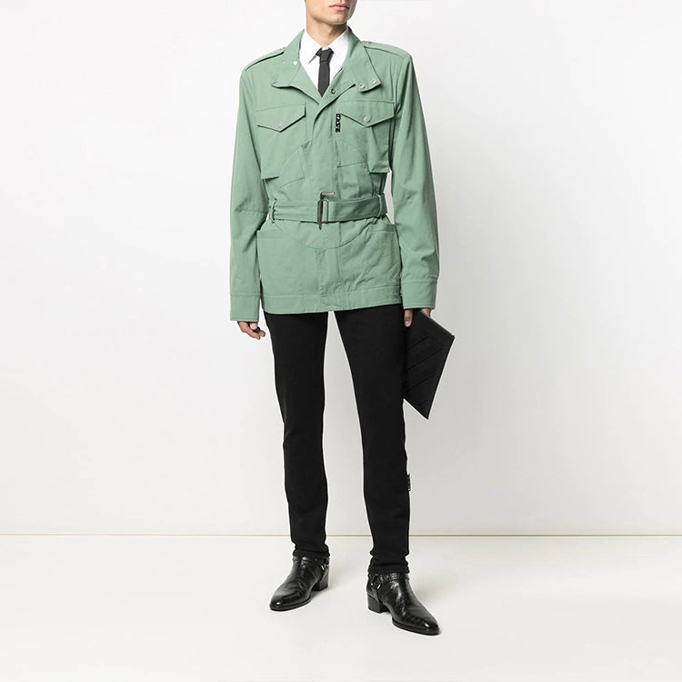 Men's Off-White SS21 Detail Jacket Green OMEL016R21FAB0015910