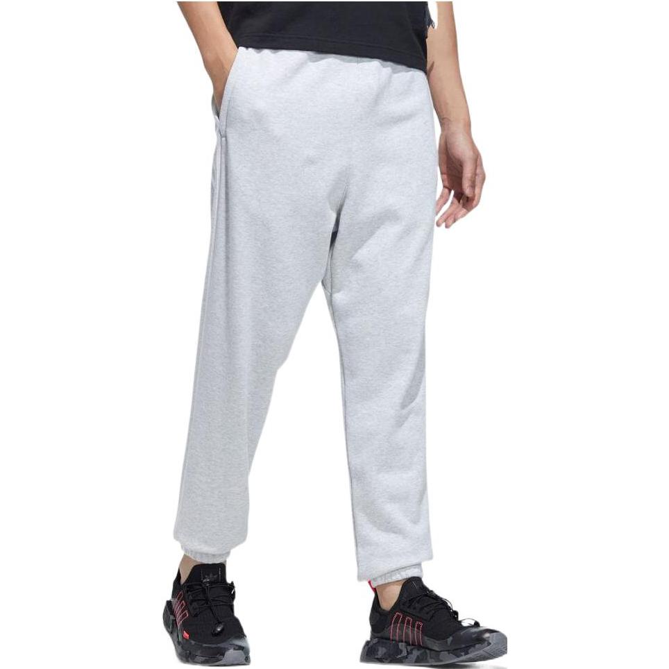 Men's adidas Side Stripe Printing Logo Embroidered Bundle Feet Sports Pants/Trousers/Joggers Japanese Version Gray HH9443