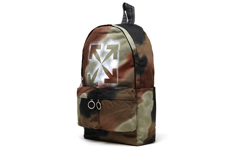 Off-White LOGO Printing Camouflage Gradient Tie Dye Design Backpack OFWBGSM0336MF