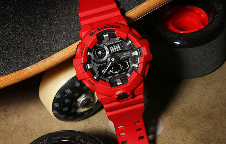 CASIO G-Shock Analog-Digital 'Red' GA-700-4APR