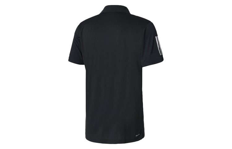 adidas Club Polo Logo Printing Sports Short Sleeve polo Black BK0698