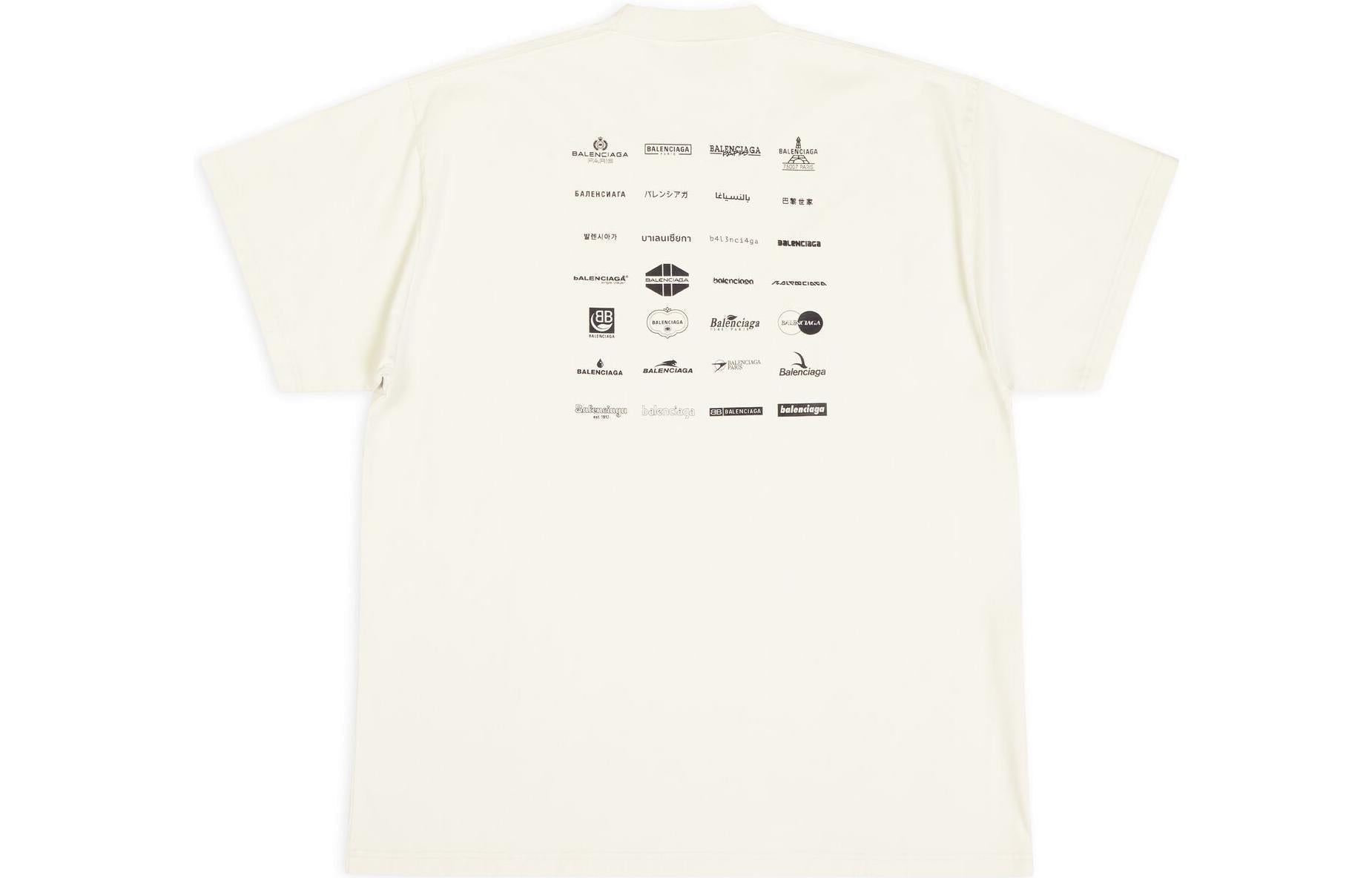 Balenciaga Archives Logos T-Shirt Oversized 'White' 712398TNVQ79784
