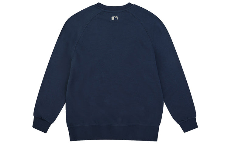 Men's MLB Loose Athleisure Casual Sports Round Neck Long Sleeves Unisex Navy Blue 31MTC3011-50N