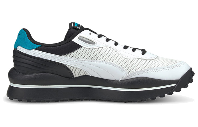 (WMNS) PUMA Style Rider Cyborg Low Top Running Shoes White/Black/Blue 368848-01