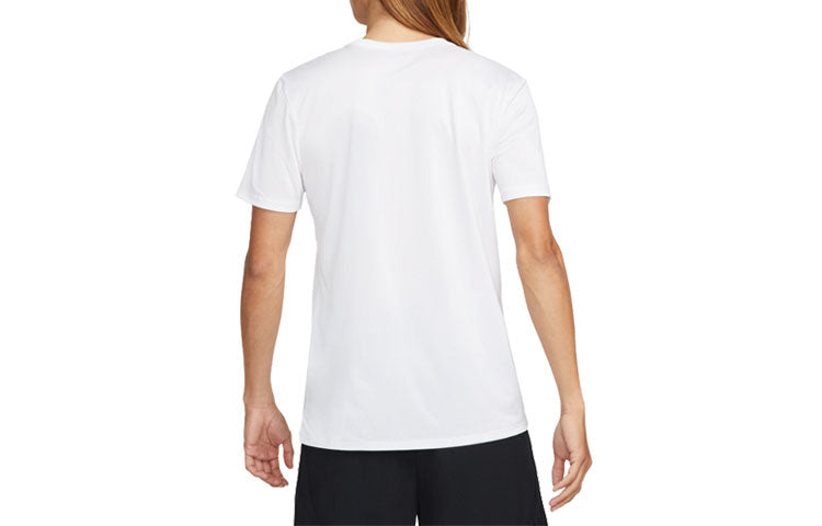 Men's Nike Solid Color Logo Printing Short Sleeve White T-Shirt DX7854-100
