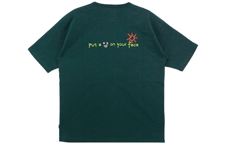 Converse Put-a-Smile-On-Your-Face Logo T-Shirt Asia Sizing 'Green' 10024879-A03