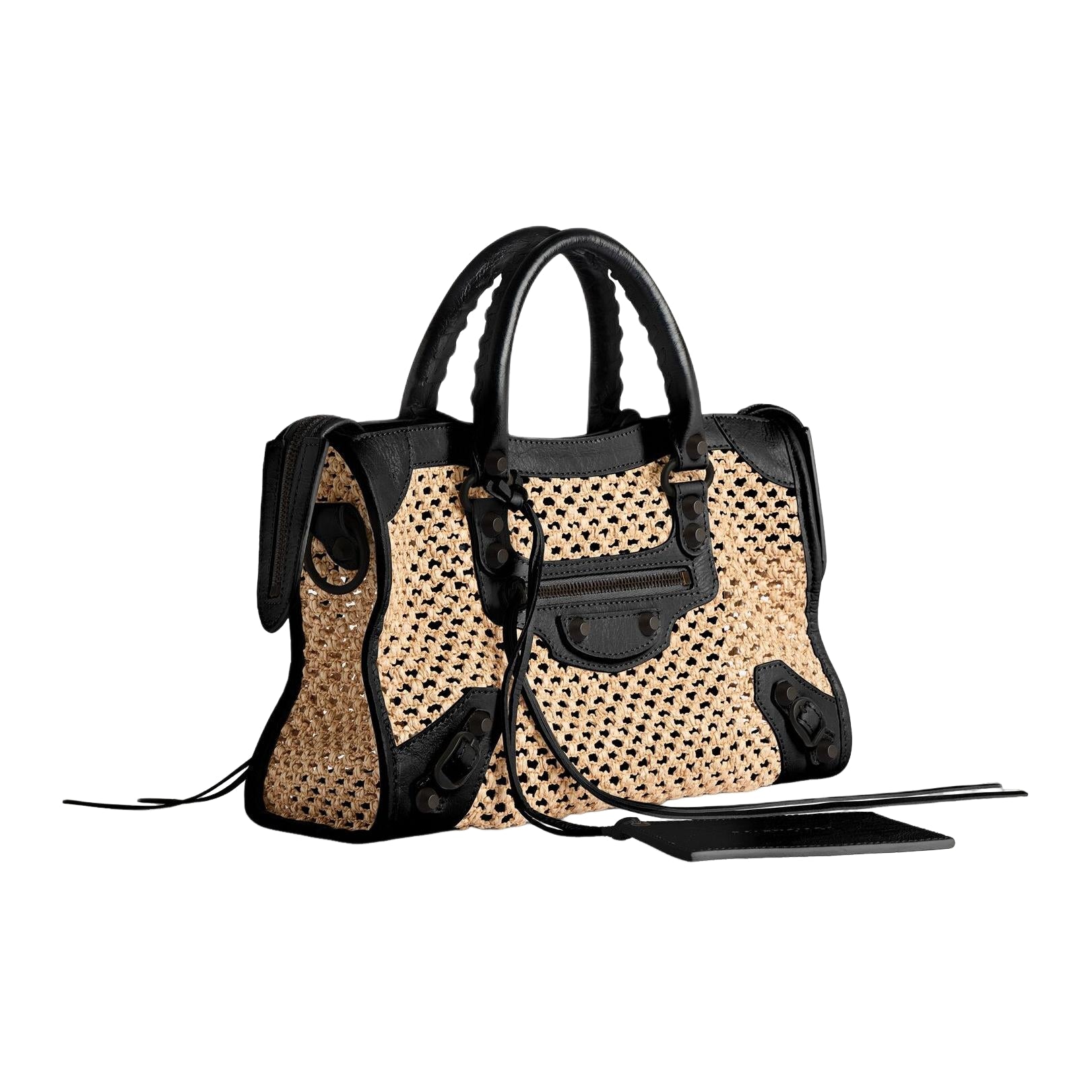 (WMNS) Balenciaga Le City Bag Small 'Natural Black' 8657622ACGG9260