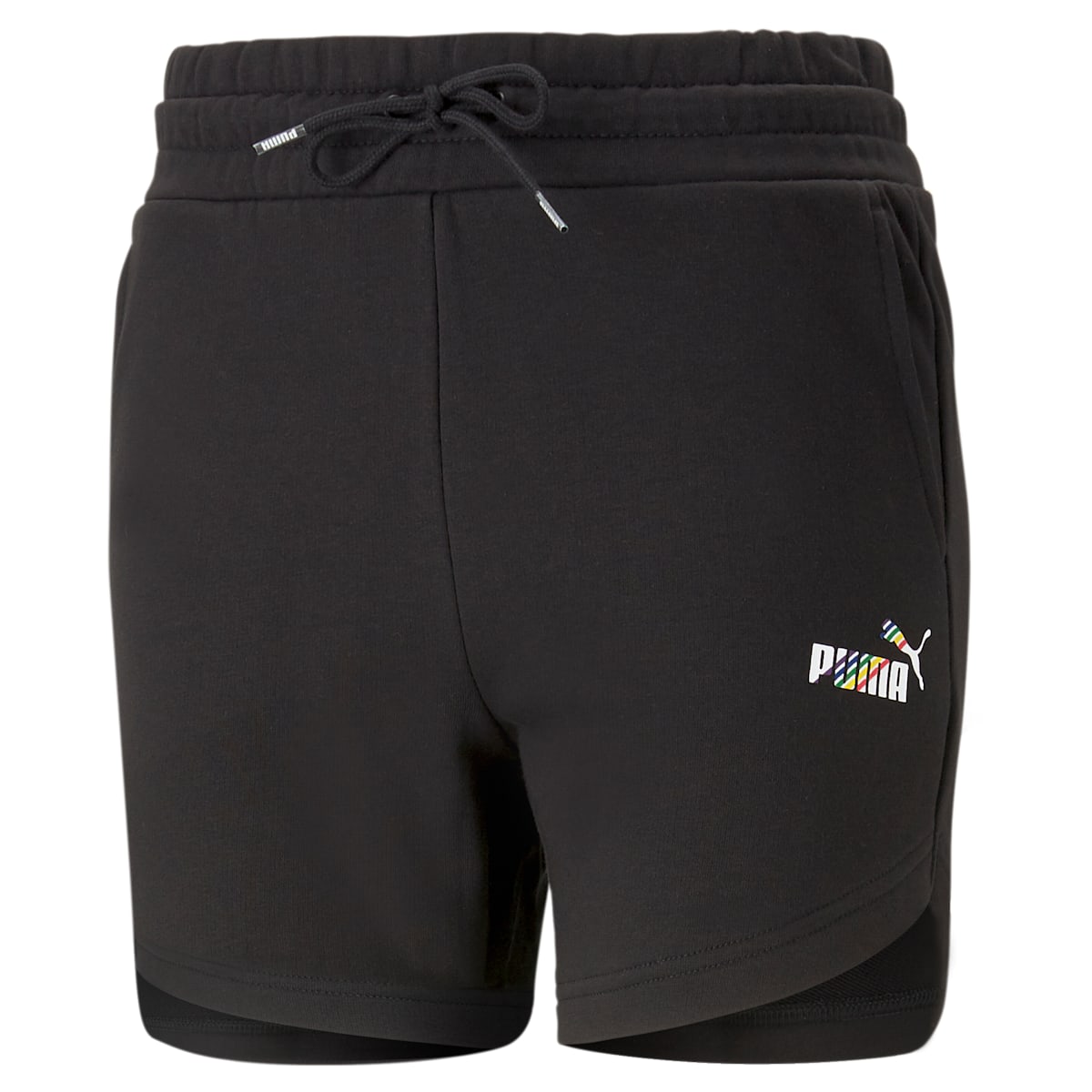 (WMNS) PUMA Power Love Is Love Tape 5 Inch Short Leggings 'Black' 673674-01
