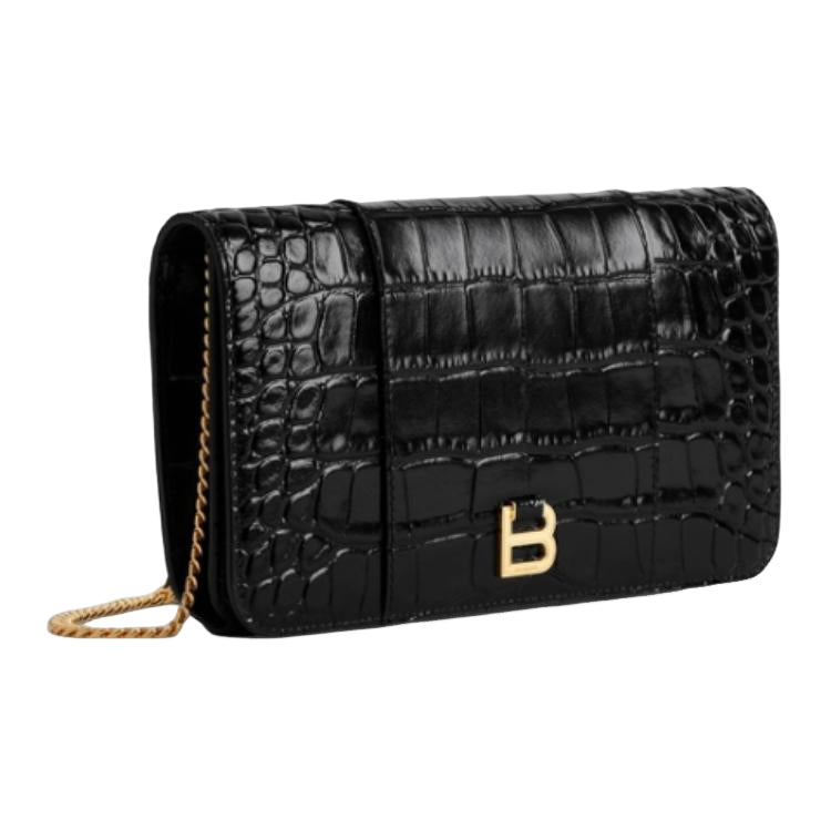 (WMNS) Balenciaga Hourglass Phone Pouch 'Black' 8661262ABWD1000