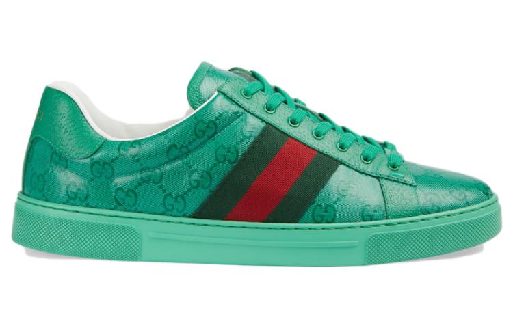 Gucci Ace GG Crystal canvas sneaker 'Green' 760775-FACRF-3751