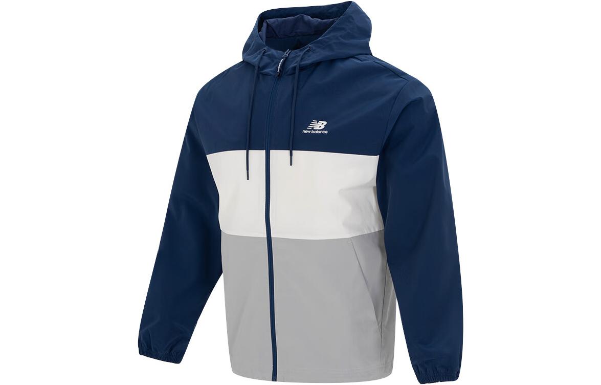 New Balance Lifestyle Hooded Jacket Asia Sizing 'Blue White Grey' 5AD38011-NV