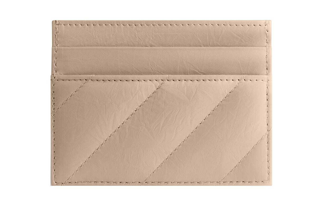 (WMNS) Balenciaga Crush Card Holder Quilted 'Beige' 766467210J02906