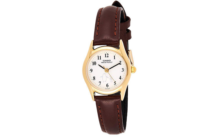 CASIO Analog Watch 'Black Burgundy Set' LTP-V002GL-7BUDF&LTP-1094Q-7B6